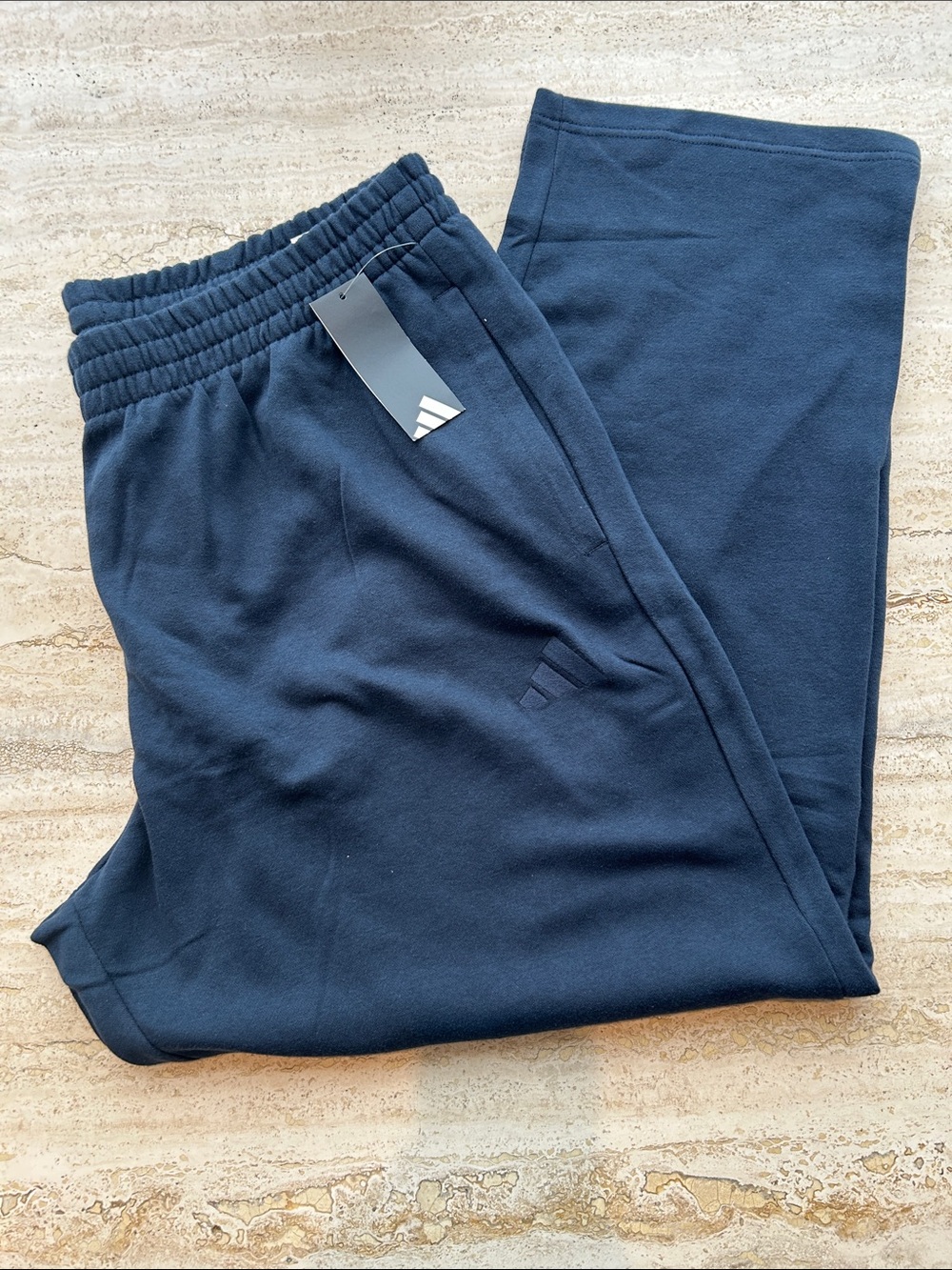 NEW 🆕 adidas Men’s Dark Navy Fleece Joggers with Logo XXL